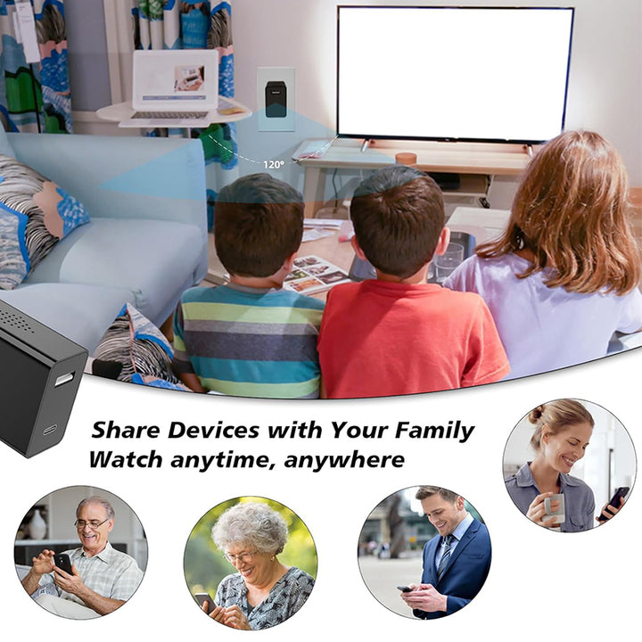 Only3C Hidden WiFi Camera Charger – 1080P Mini Spy Cam with USB & Night Vision 