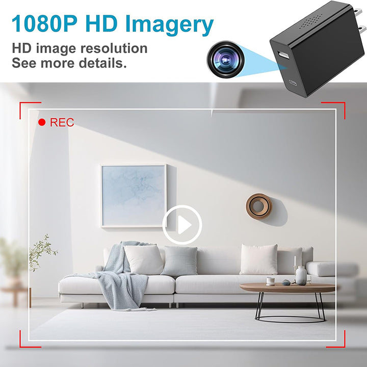 Only3C Hidden WiFi Camera Charger – 1080P Mini Spy Cam with USB & Night Vision 